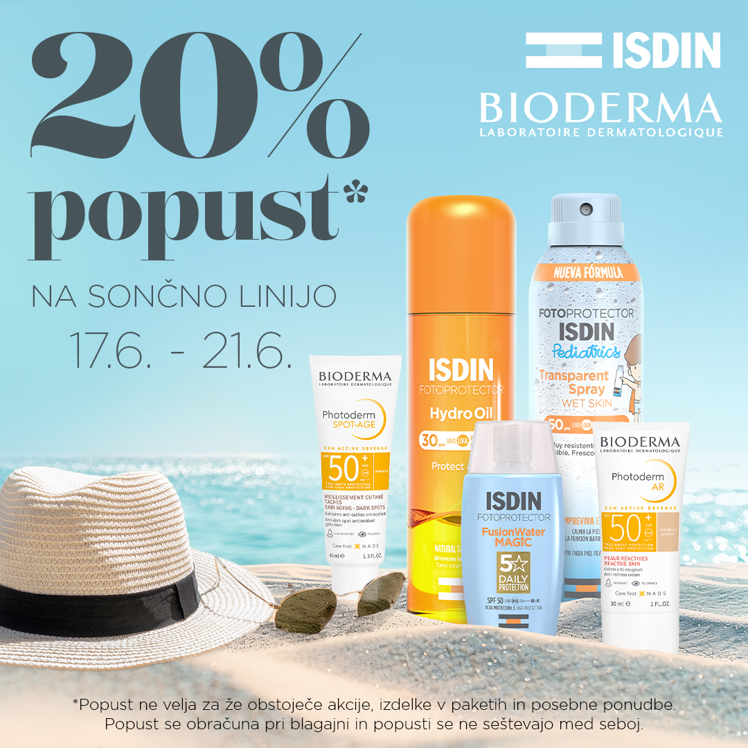 Sončna linija izdelkov Isdin in Bioderma